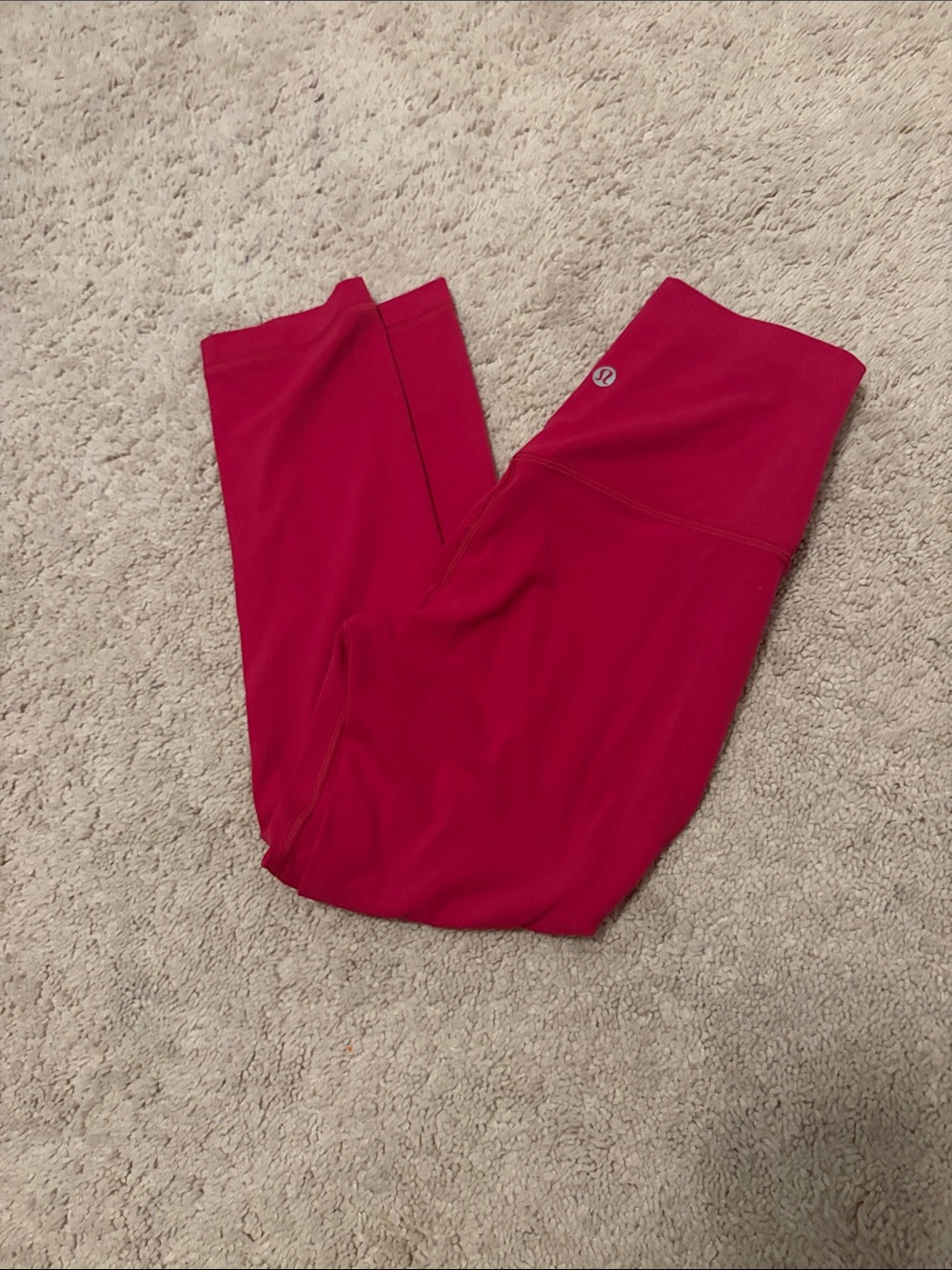 Lululemon Athletica High-Rise Cropped Training Leggings Pink Magenta Size 4